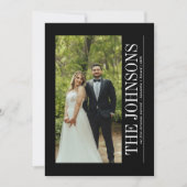 Minimal First Christmas Married Photo Newlyweds シーズンカード (正面)