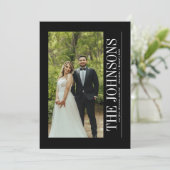 Minimal First Christmas Married Photo Newlyweds シーズンカード (スタンド正面)