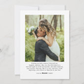 Minimal First Christmas Married Photo Newlyweds シーズンカード (裏面)