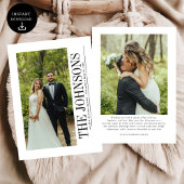 Minimal First Christmas Married Photo Newlyweds シーズンカード