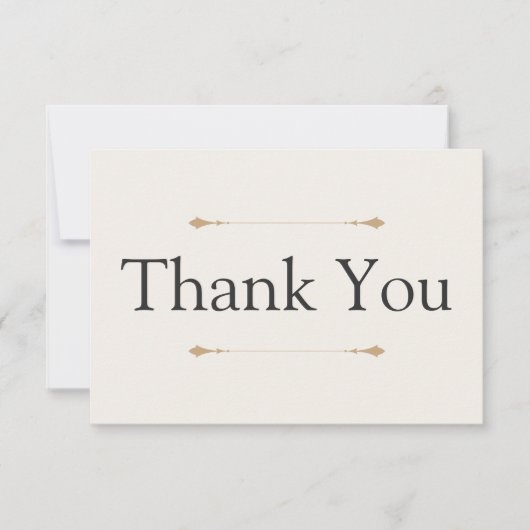 Minimal Flat Thank You Card サンキューカード (正面)