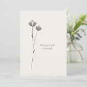 Minimal Flax Card -Being yourself is enough 招待状 (スタンド正面)