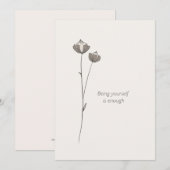 Minimal Flax Card -Being yourself is enough 招待状 (正面/裏面)