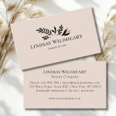 Minimal Floral Beige Botanical Beauty 名刺