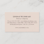 Minimal Floral Beige Botanical Beauty 名刺 (裏面)