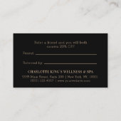 Minimal Floral Black Botanical  紹介カード (裏面)