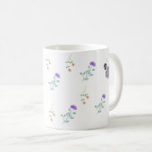 Minimal Floral Coffee White Mug  コーヒーマグカップ (正面右)