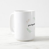 Minimal Floral Frame- Elegant Botanical Cup Design コーヒーマグカップ (正面左)