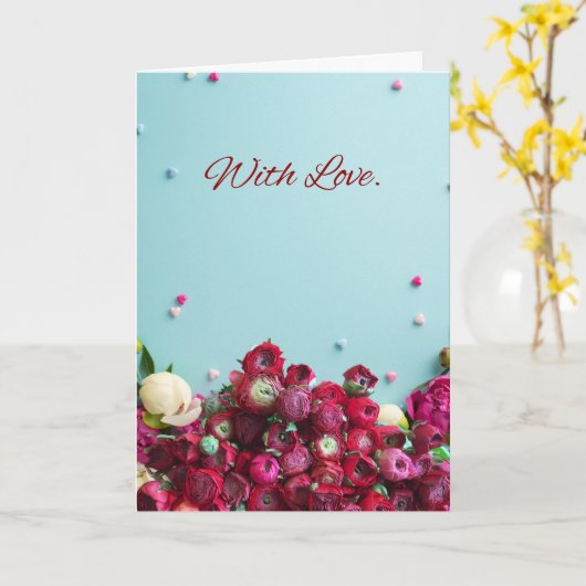 Minimal Floral Greeting Card – With Love Botanical カード (黄色い花)