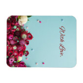 Minimal Floral Greeting Card – With Love Botanical マグネット (横)