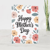 Minimal Floral Mother’s Day Greeting Card カード (裏面)