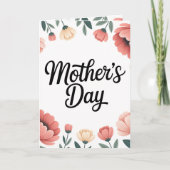 Minimal Floral Mother’s Day Greeting Card カード (正面)