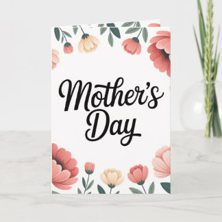 Minimal Floral Mother’s Day Greeting Card カード
