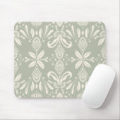 Minimal Floral Pattern Mouse Pad マウスパッド (マウス)