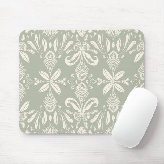 Minimal Floral Pattern Mouse Pad マウスパッド (マウス)