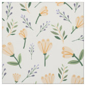 Minimal Floral Print in Yellow & Green ファブリック (見本)