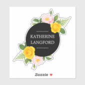 Minimal Floral Wreath Beauty Salon Business Suite シール (シート)