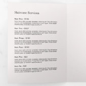 Minimal Floral Wreath Beauty Salon Business Suite 三つ折りカード (内部最初)