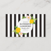 Minimal Floral Wreath Beauty Salon Business Suite 名刺 (正面)