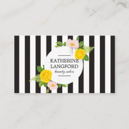 Minimal Floral Wreath Beauty Salon Business Suite 名刺