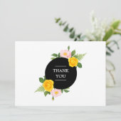 Minimal Floral Wreath Beauty Salon White サンキューカード (スタンド正面)