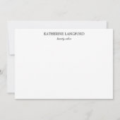 Minimal Floral Wreath Beauty Salon White サンキューカード (裏面)