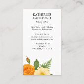 Minimal Floral Wreath Beauty Salon White 名刺 (裏面)