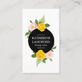 Minimal Floral Wreath Beauty Salon White 名刺 (正面)