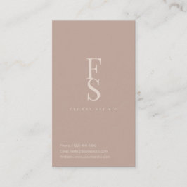 Minimal florist soft blush ivory floral branch 名刺