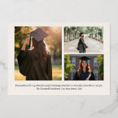 Minimal Foil Graduation Announcement 箔招待状 (裏面)
