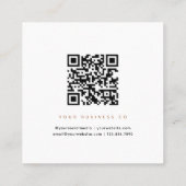 Minimal Font Duo QR Code スクエア名刺 (裏面)