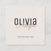 Minimal Font Duo QR Code スクエア名刺 (正面)