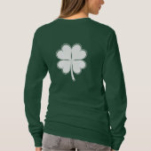 Minimal Four-Leaf Clover Symbol of Luck  Tシャツ (裏面)
