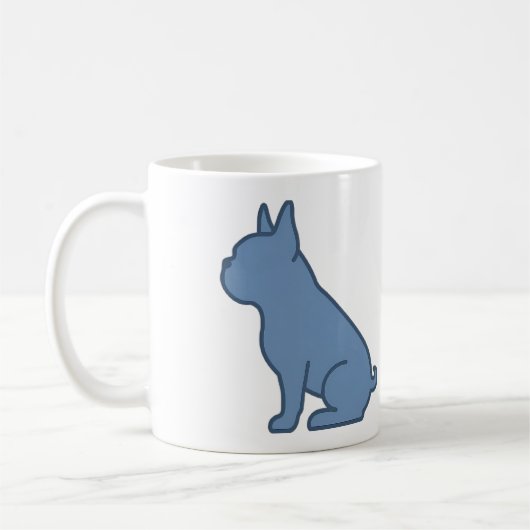 Minimal French Bulldog Design コーヒーマグカップ (左)