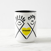 Minimal Friends – Line Art  マグカップ (中央)