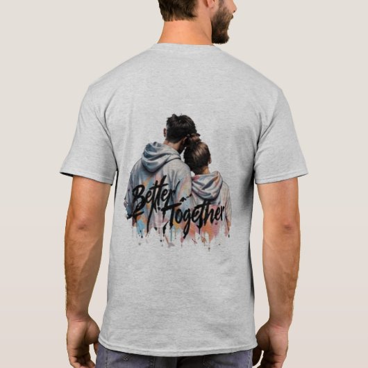Minimal Front Logo Back Print T-Shirt | Good Vibes Tシャツ (裏面)