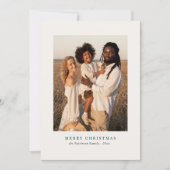 Minimal Front Modern Folk Floral Christmas Photo シーズンカード (正面)