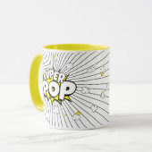 Minimal Fun SUPER POP! Popcorn Pun | Pop Art マグカップ (正面左)