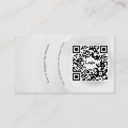 Minimal Fundraising Business Card 名刺 (裏面)