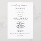 Minimal Funeral Memorial Photo Celebration of Life プログラム (裏面)