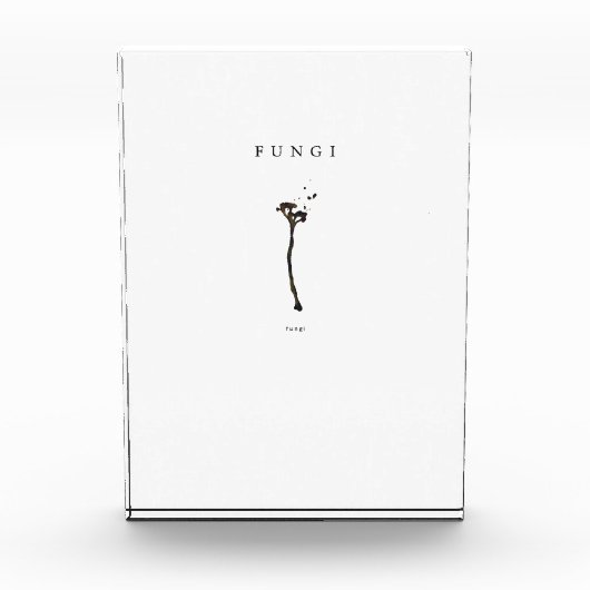 minimal fungi aesthetic line art nature concept de フォトブロック (正面)