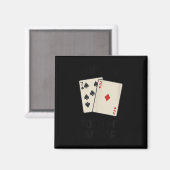 Minimal Funny poker, i don't even fold my laundry マグネット (正面/裏面)