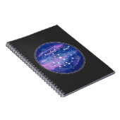 Minimal Galaxy Moon Design | Cosmic Aesthetic Art ノートブック (右側)
