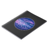 Minimal Galaxy Moon Design | Cosmic Aesthetic Art ノートブック (左側)