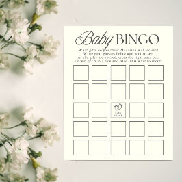 Minimal Gender Neutral Baby Shower Bingo Game