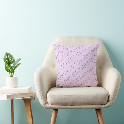 Minimal Geometric Abstract Line Pattern クッション (椅子)
