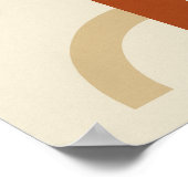 Minimal Geometric Abstract Modern Art Print ポスター (角)