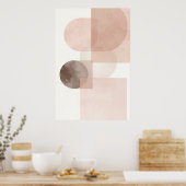 Minimal Geometric Balance Abstract ポスター (キッチン)