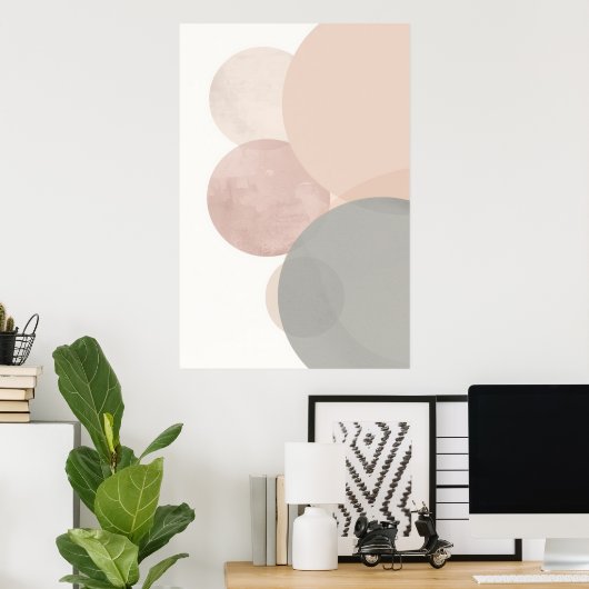 Minimal Geometric Balance Abstract ポスター (ホームオフィス)