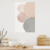 Minimal Geometric Balance Abstract ポスター (キッチン)